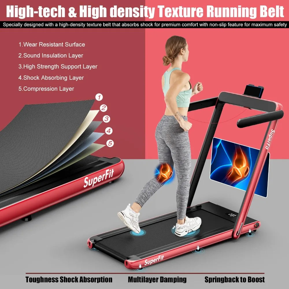 Folding Super fit Under Desk Electric Treadmill, Installation-Free with Remote Control