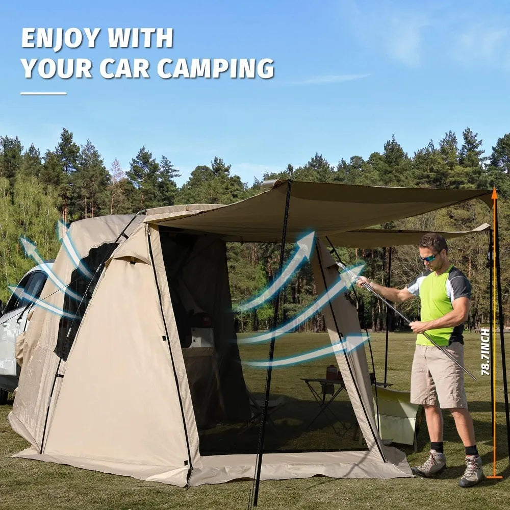 Tailgate Shade Awning SUV Car Tent for Camping