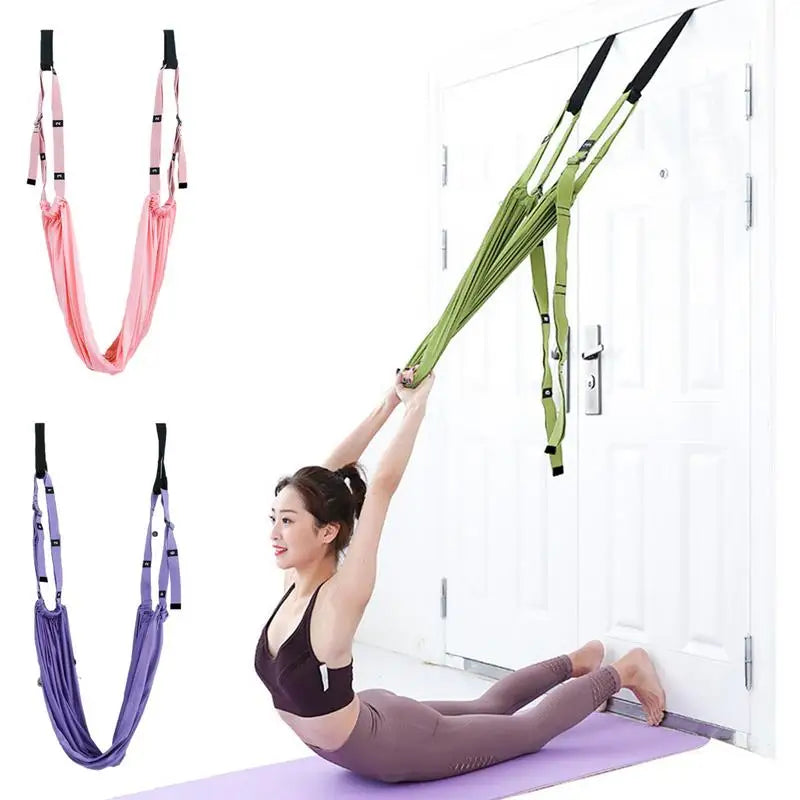 Pull Rope Aerial Yoga Strap Stretch Leg Splits Female Gym Belt