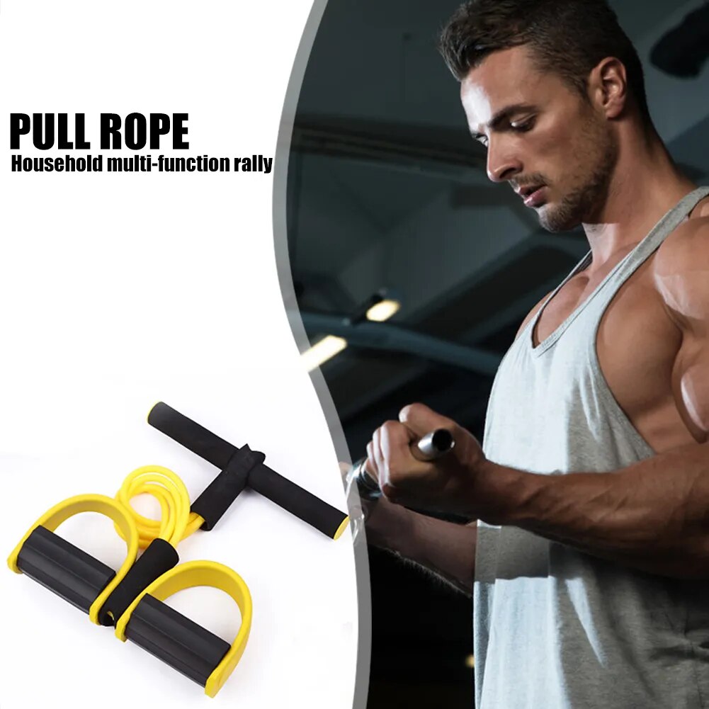 TPE Puller Pedal Ankle Abdominal Exerciser Sit-up Pull Rope Expander - thefitnesstrainingshop