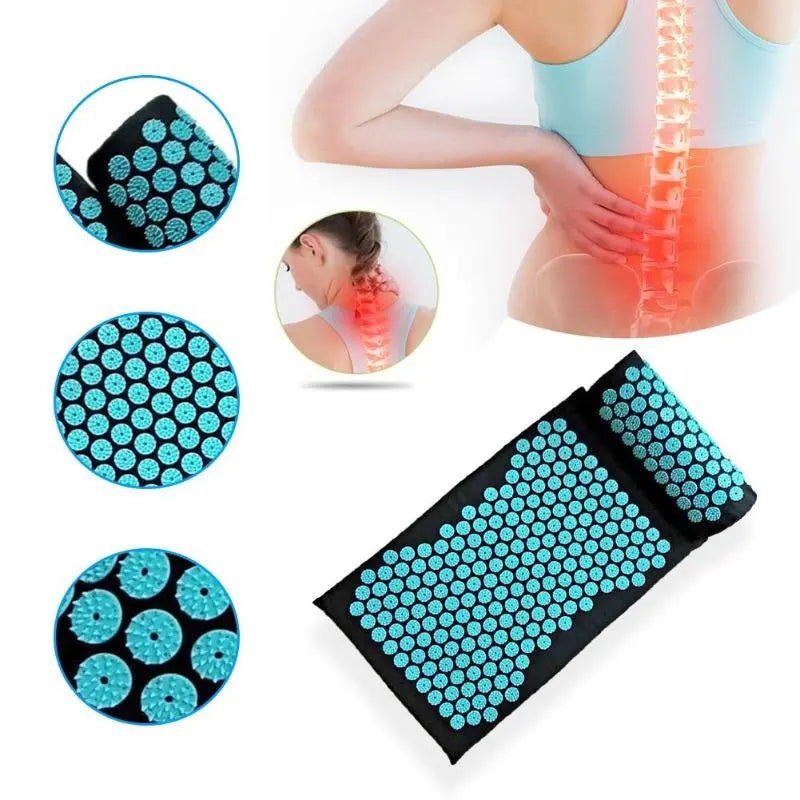 Massager Cushion Yoga Mat Acupressure Relieve Back Pain