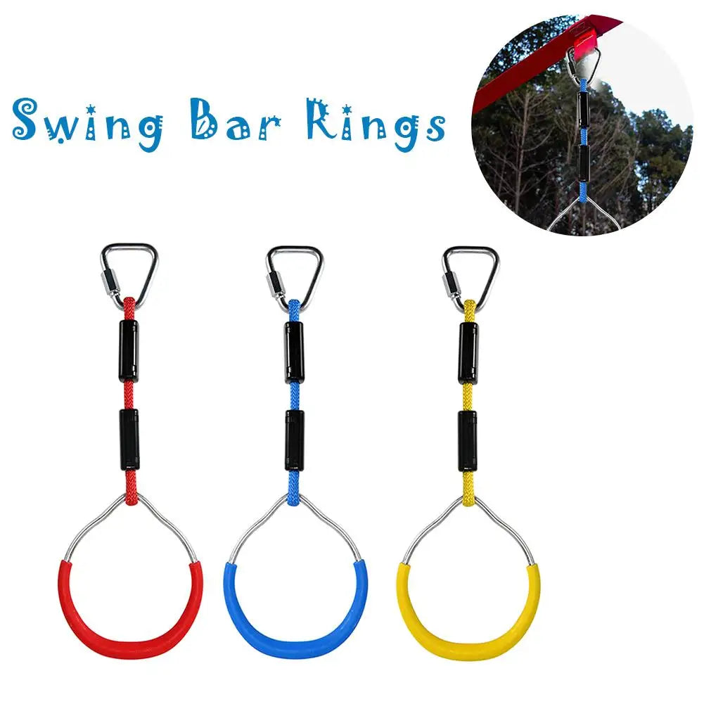 3PCS/lot High Quality Gymnastic Swing Bar Rings Colorful Backyard Outdoor Gymnastic Ring