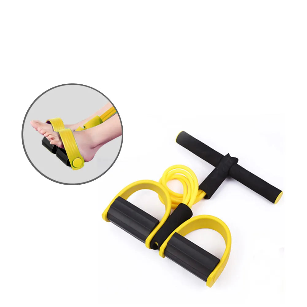 TPE Puller Pedal Ankle Abdominal Exerciser Sit-up Pull Rope Expander - thefitnesstrainingshop