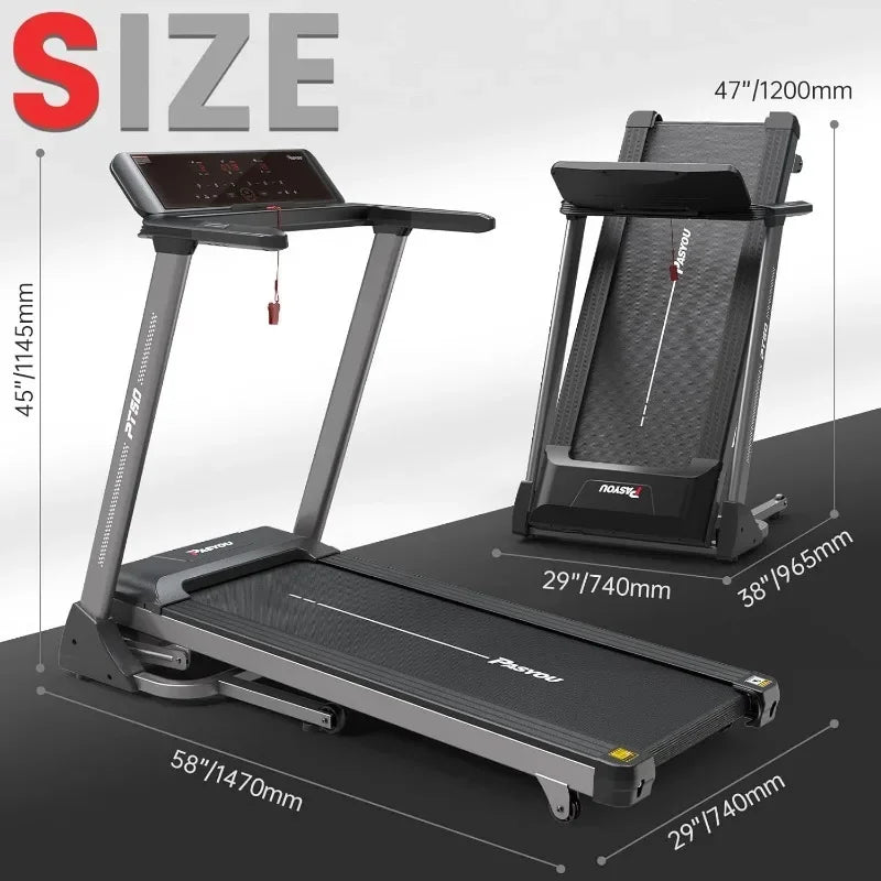 Foldable Treadmill for Home with 25 Preset Programs, Heart Rate Monitor, with Bluetooth Connectivity