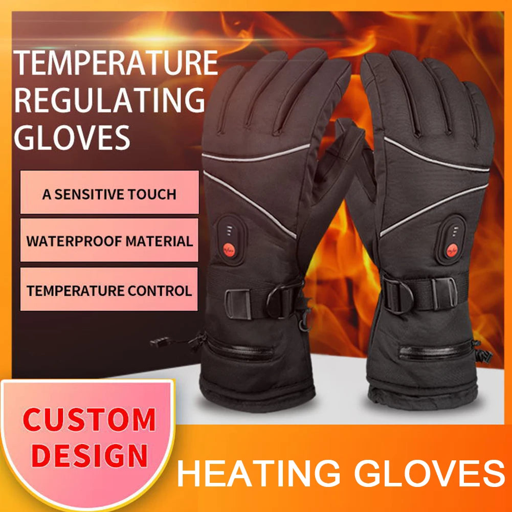 1 Pair Thermal of Windproof Electric Heating Gloves capable of using a Touchscreen