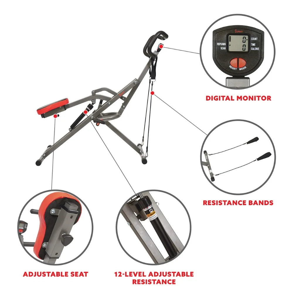 300 LB. Capacity, 12 Levels of Resistance, Easy Setup & Foldable Squat Assist Trainer