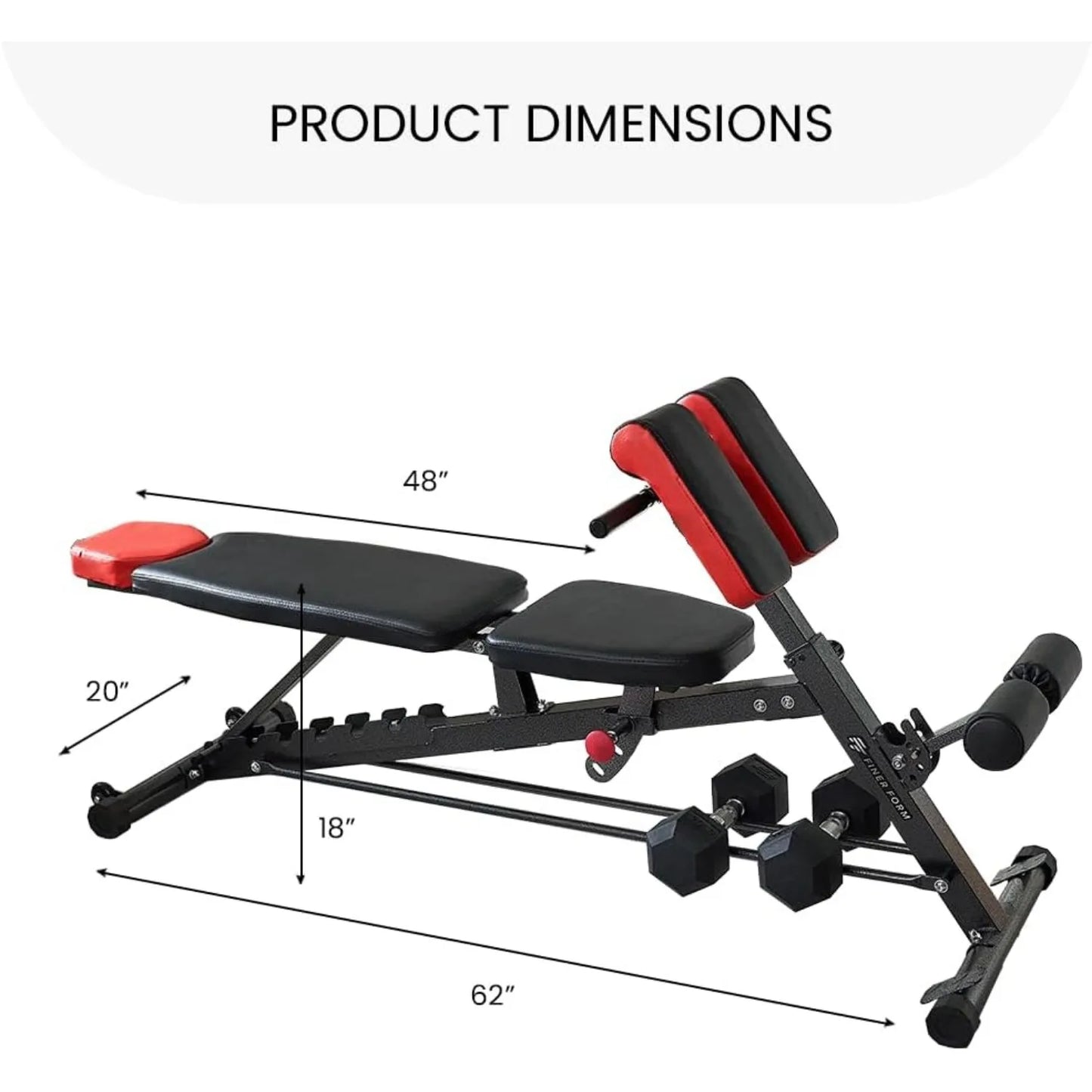 Hyper Back Extension Roman Chair Adjustable Ab Sit up Multi-Functional FID Weight Bench for Full All-in-One Body Workout