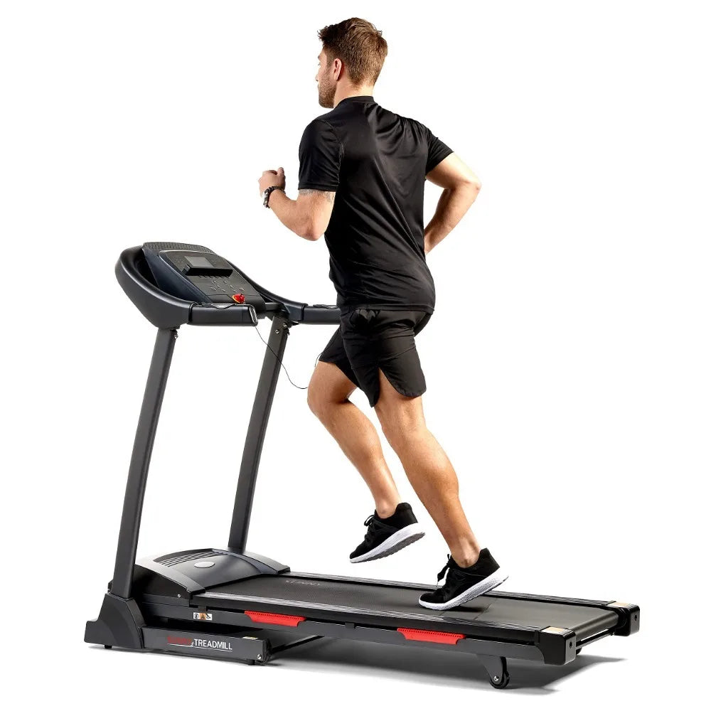 Sunny Health & Fitness Premium Folding Incline Treadmill with Pulse Sensors