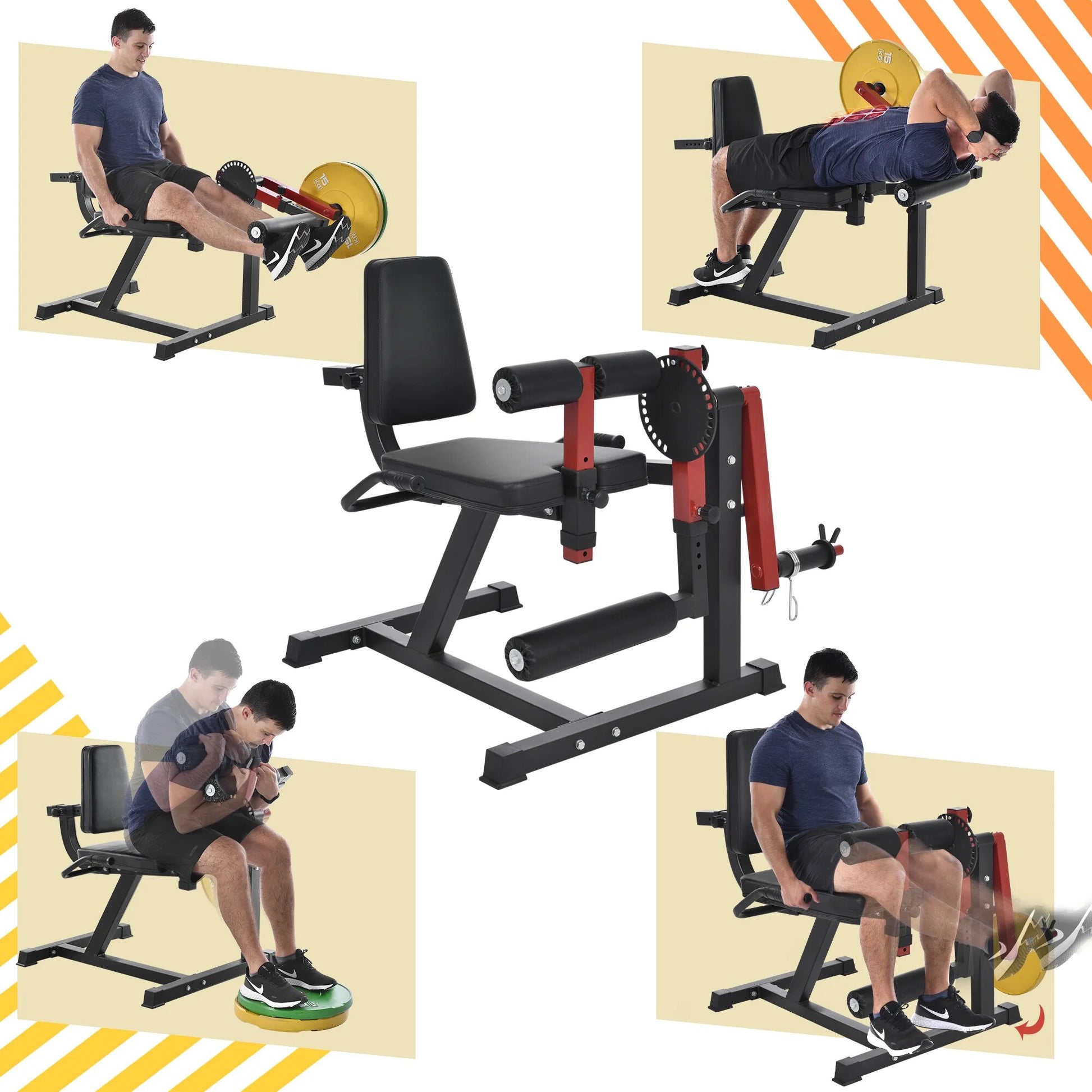 US Stock Leg Extension and Curl Machine - thefitnesstrainingshop