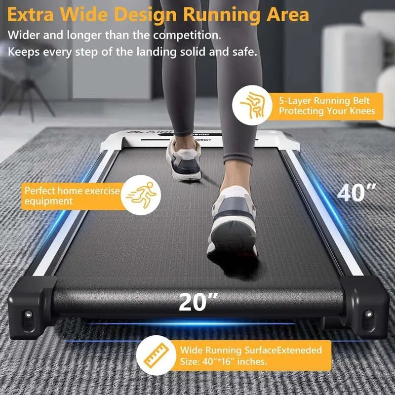 2 in 1 for Walking and Jogging, Portable Treadmill with Remote Control