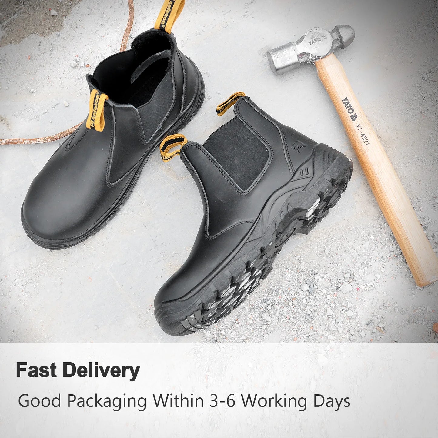 Waterproof Leather Light Weight  Steel Toe Cap work boots For Men And Women