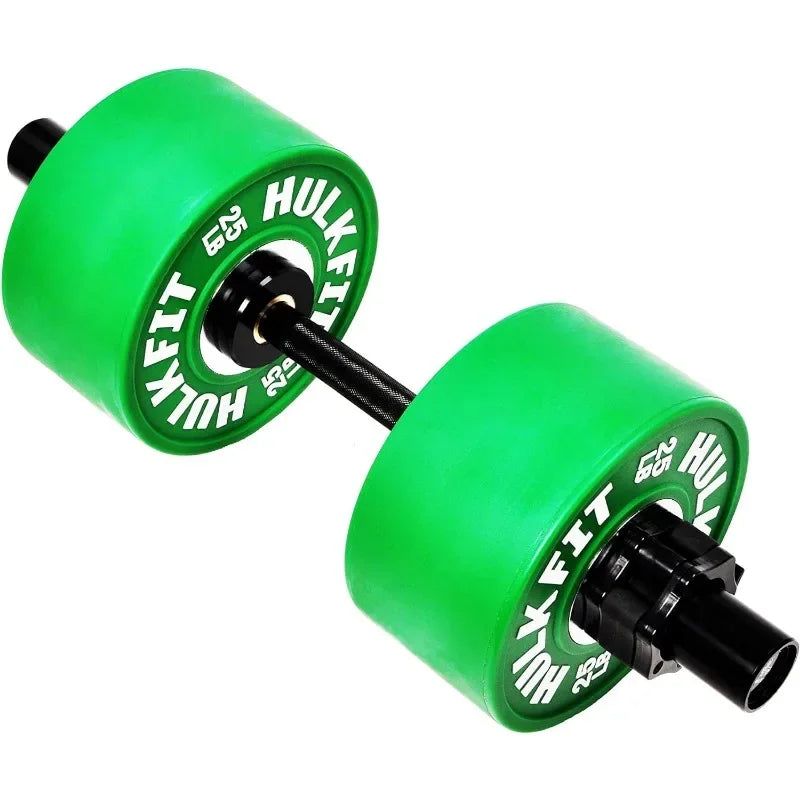 Hulk Fit 2" Dumbbell Shock Absorbing Rubber Bumper Weight Plates Set for Loadable Dumbbell Handlebar