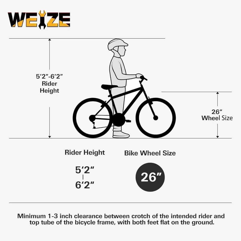 26 Inch Outdoor,18-Speed/High-Carbon Steel/Dual Full Suspension, Adjustable Ergonomic Seat Mountain Bike