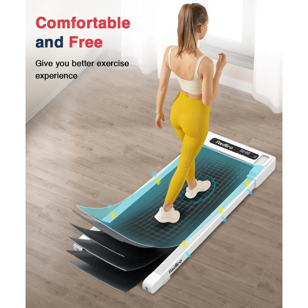 Portable Mini Treadmill with Remote Control, Bluetooth, 265lbs Max