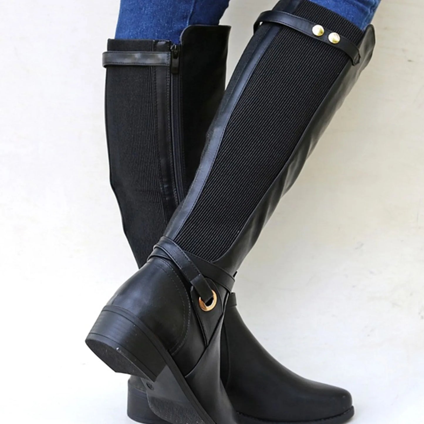 Leather Fashion Cool Western Style Knee High Boots