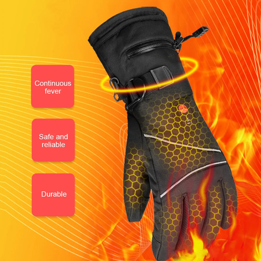 1 Pair Thermal of Windproof Electric Heating Gloves capable of using a Touchscreen