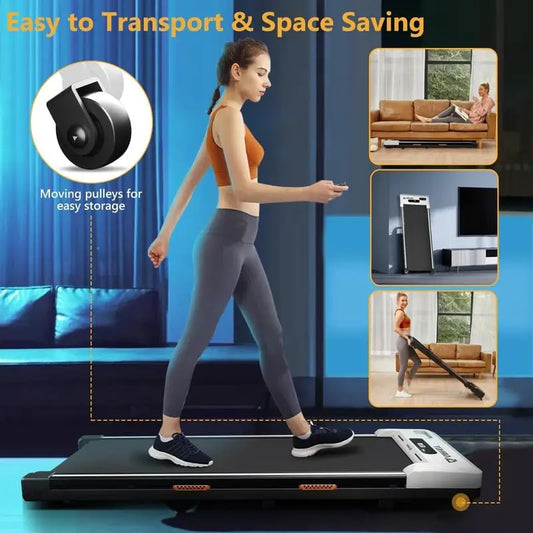 2 in 1 for Walking and Jogging, Portable Treadmill with Remote Control