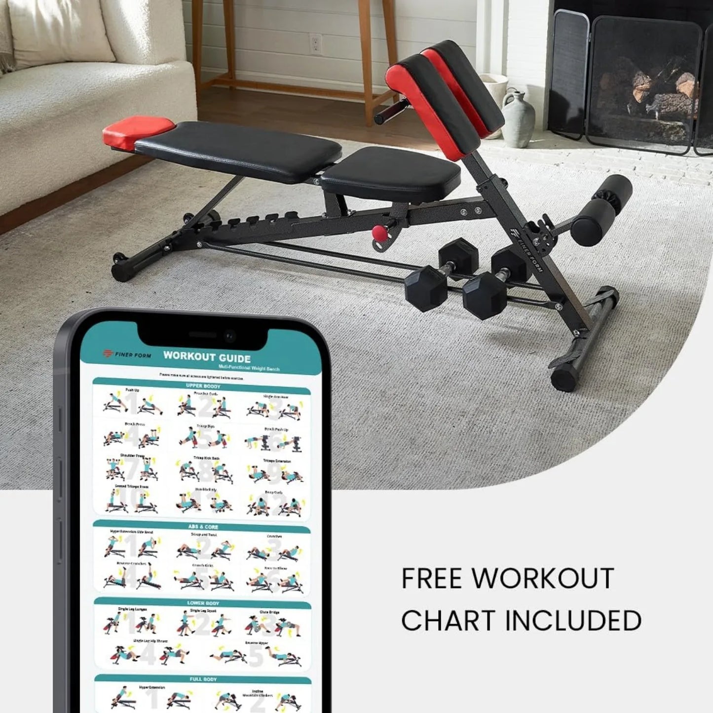 Hyper Back Extension Roman Chair Adjustable Ab Sit up Multi-Functional FID Weight Bench for Full All-in-One Body Workout