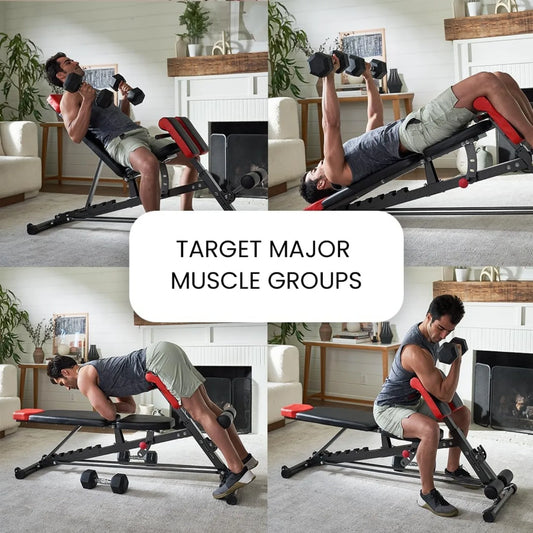 Hyper Back Extension Roman Chair Adjustable Ab Sit up Multi-Functional FID Weight Bench for Full All-in-One Body Workout