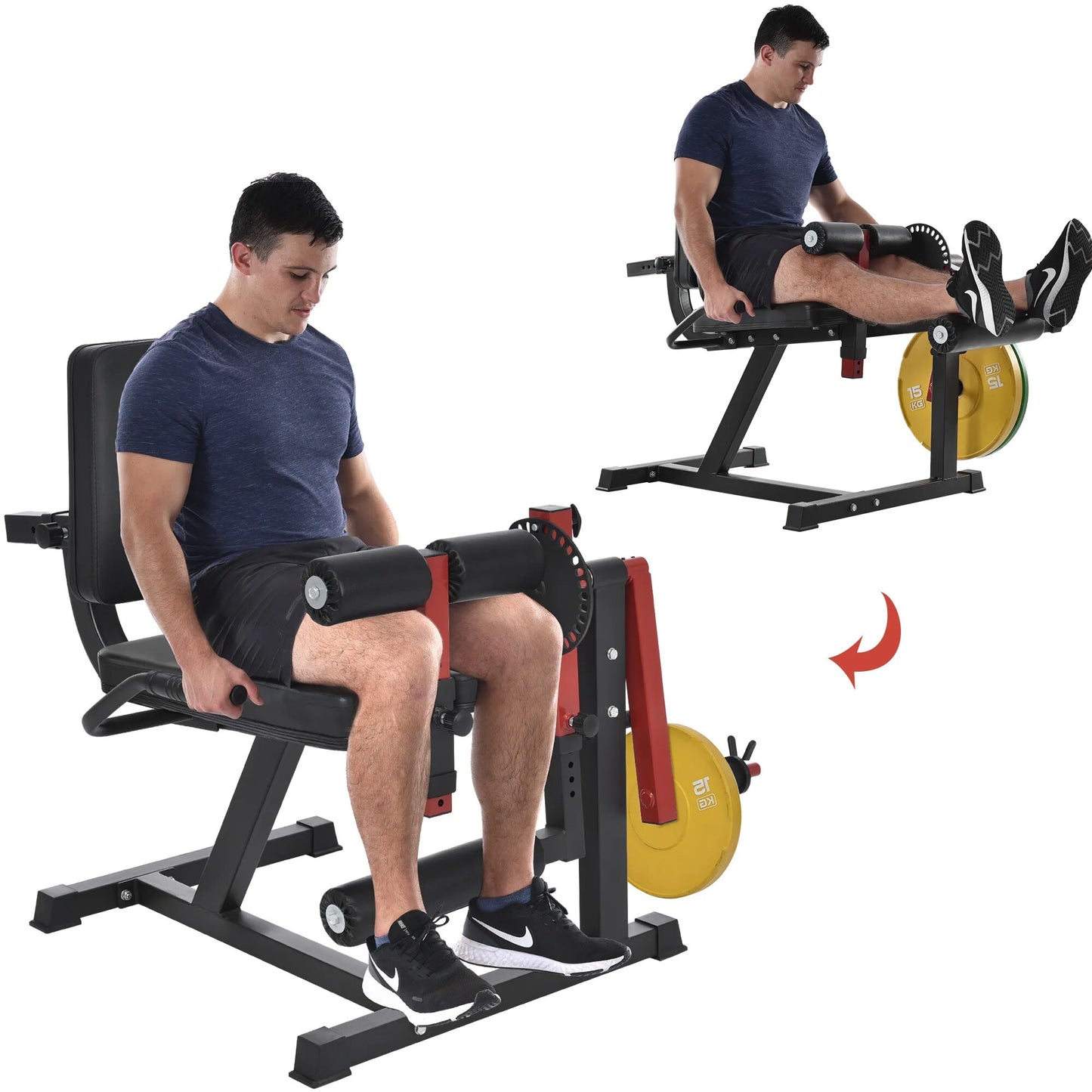 US Stock Leg Extension and Curl Machine - thefitnesstrainingshop